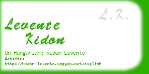 levente kidon business card